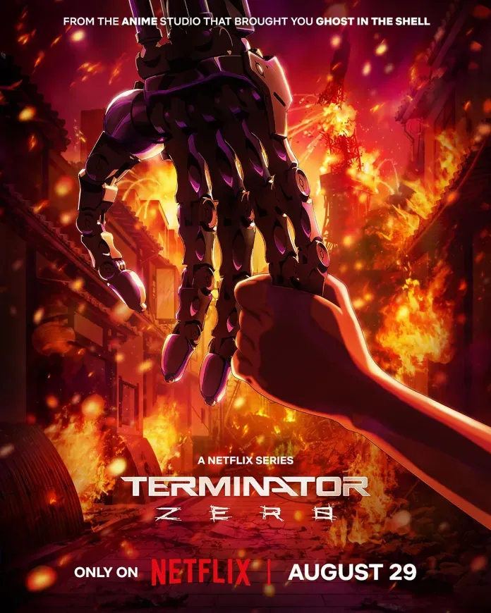 A Netflix divulgou um novo trailer e imagem promocional de Terminator Zero, uma série anime que vai estrear dia 29 de agosto de 2024.