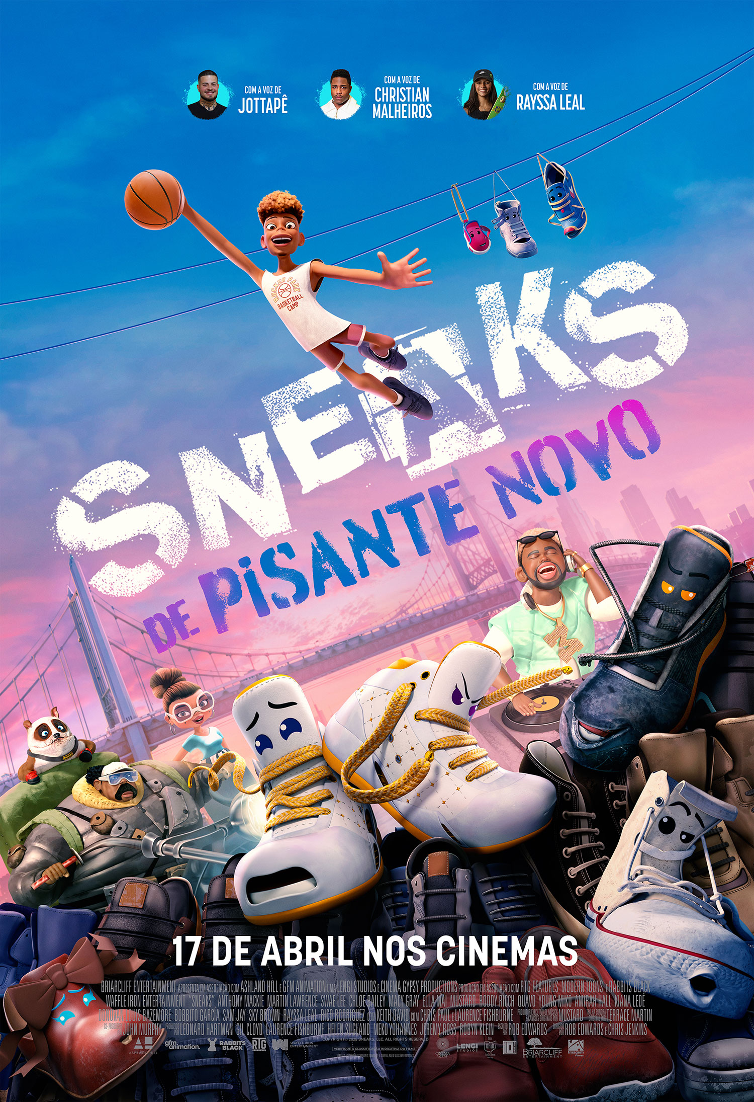 A animação Sneaks: De Pisante Novo acaba de receber seu trailer e pôster oficiais, trazendo aventura, comédia e cultura urbana.